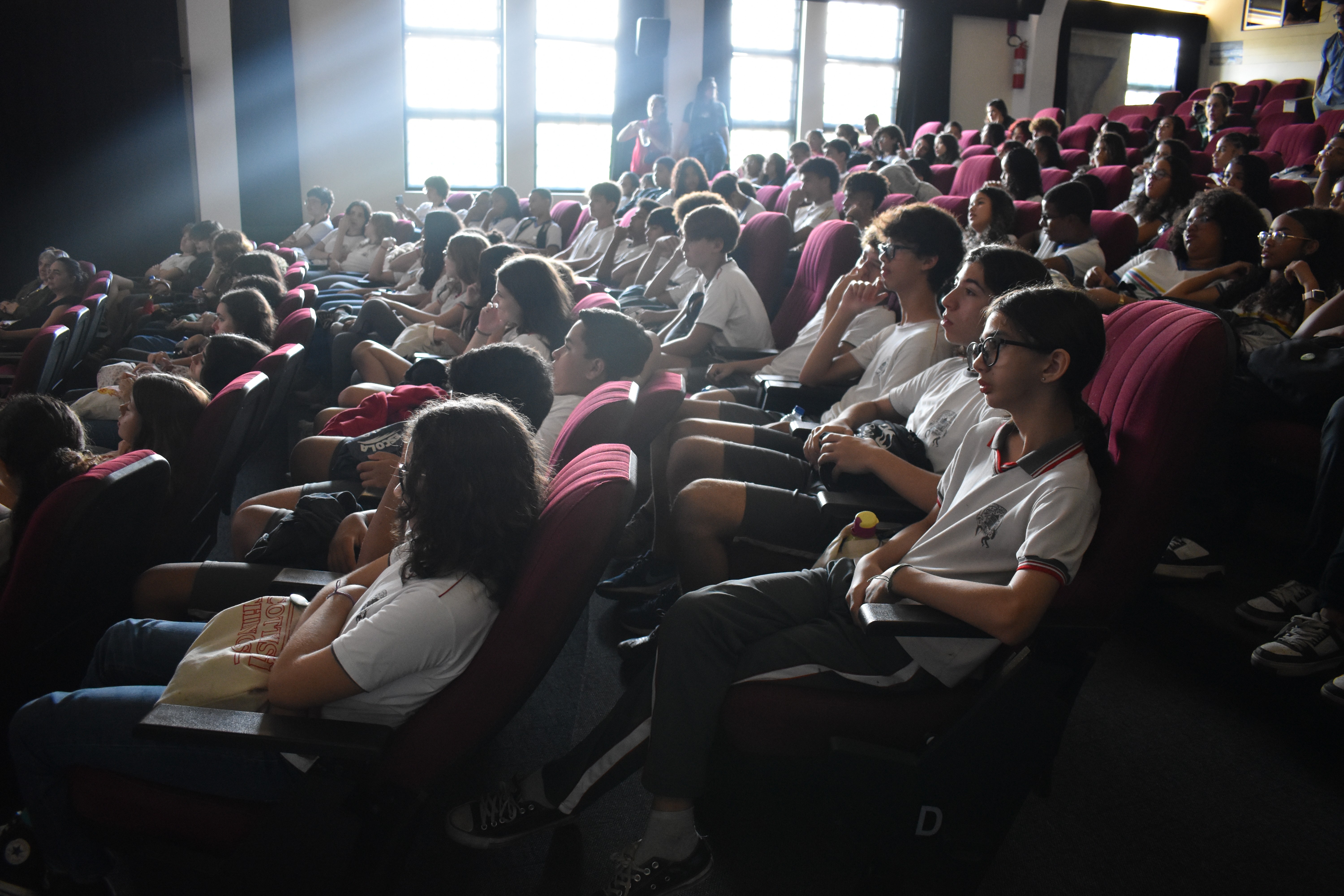 Estudantes na Mostra de Cinema Recife Cidade Parque